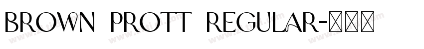 brown prott regular字体转换